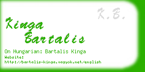 kinga bartalis business card